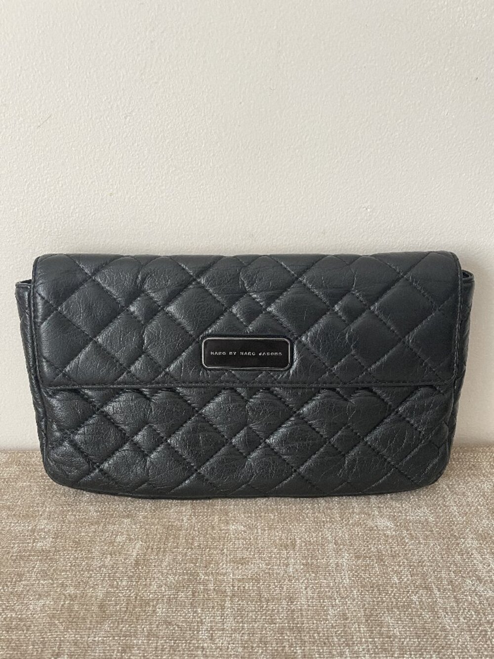 MARC JACOBS Leather Quilted Clutch Bag